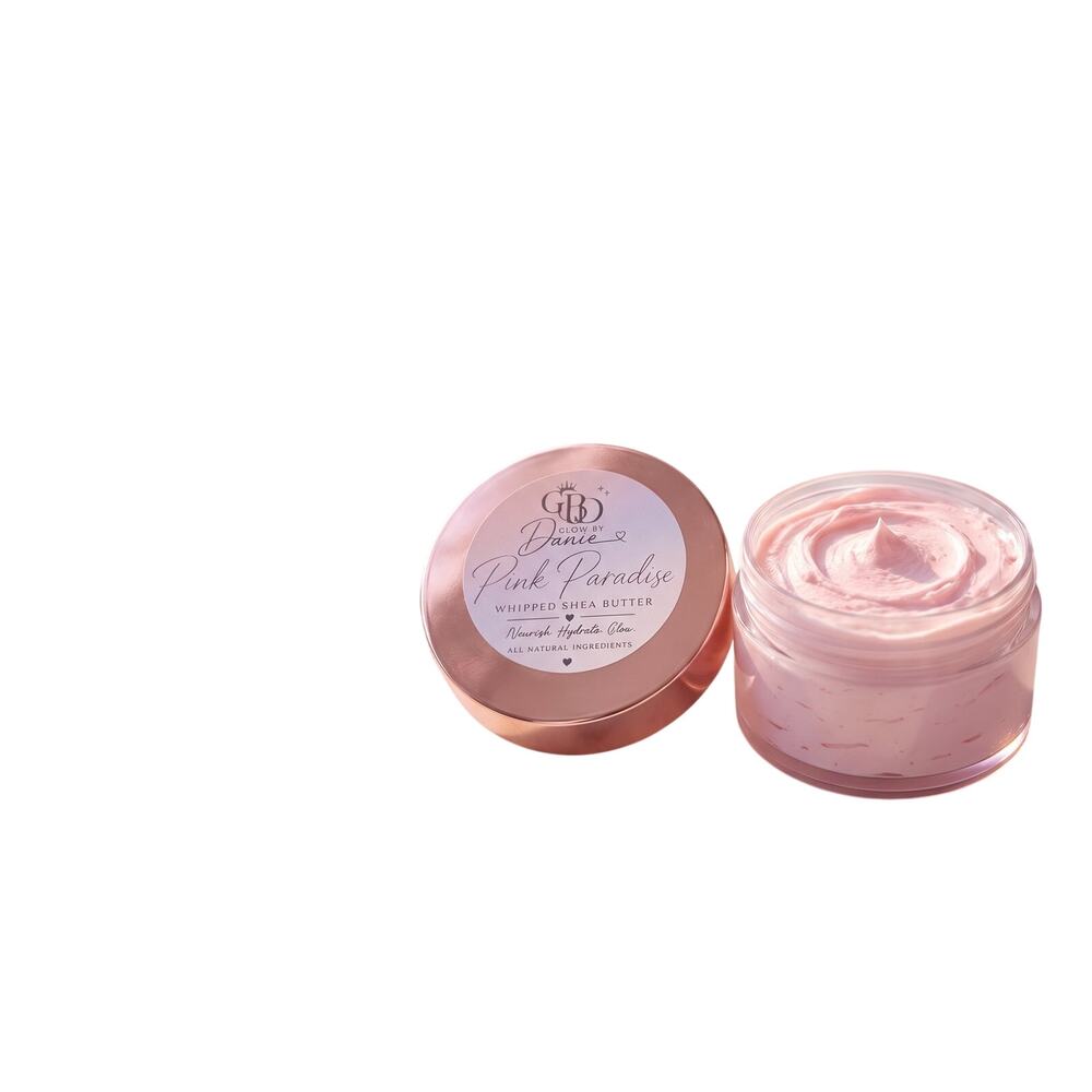 Glow By Danie Handmade Pink Paradise Whipped Shea Butter 4fl oz - Picture 3 of 3